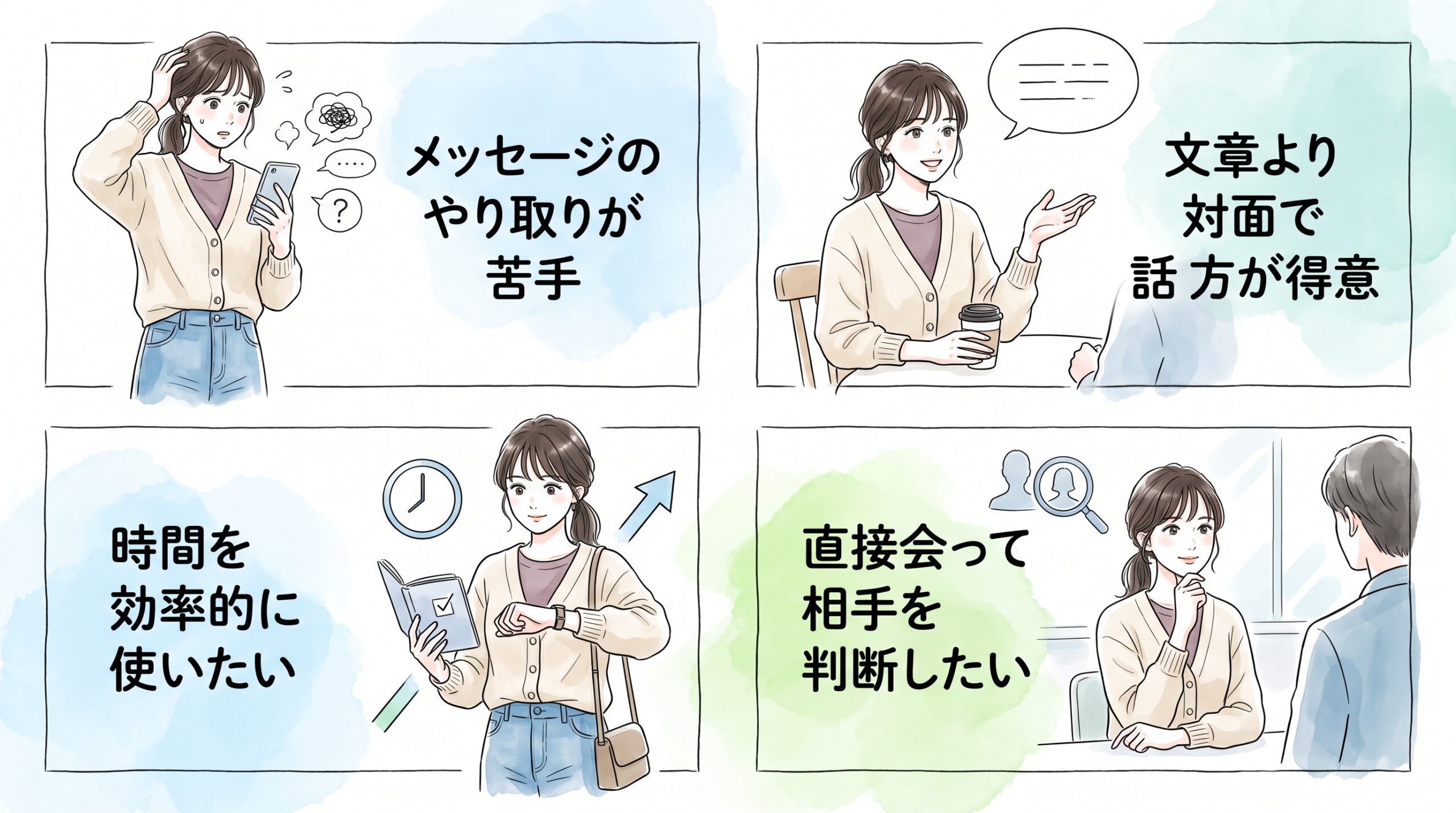 「アプリでのやり取りが面倒」と感じてきた人には合う理由のイメージ画像