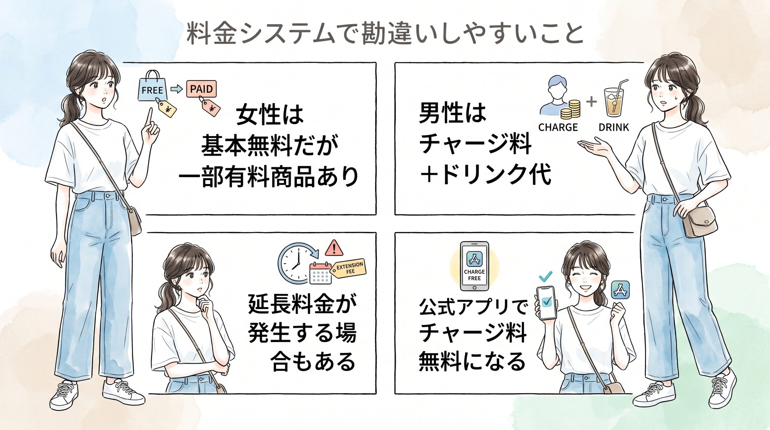 料金システムで勘違いしやすいことのイメージ画像
