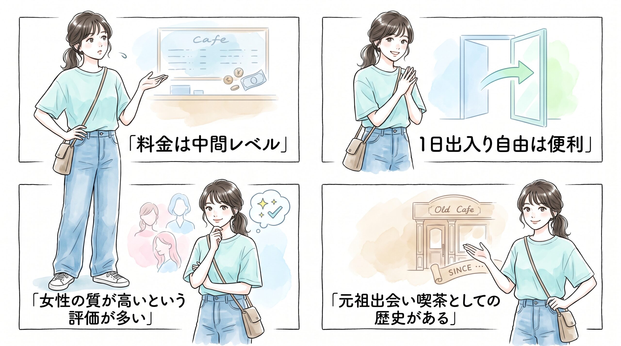 他の出会い喫茶と料金・システムを比較してみたのイメージ画像